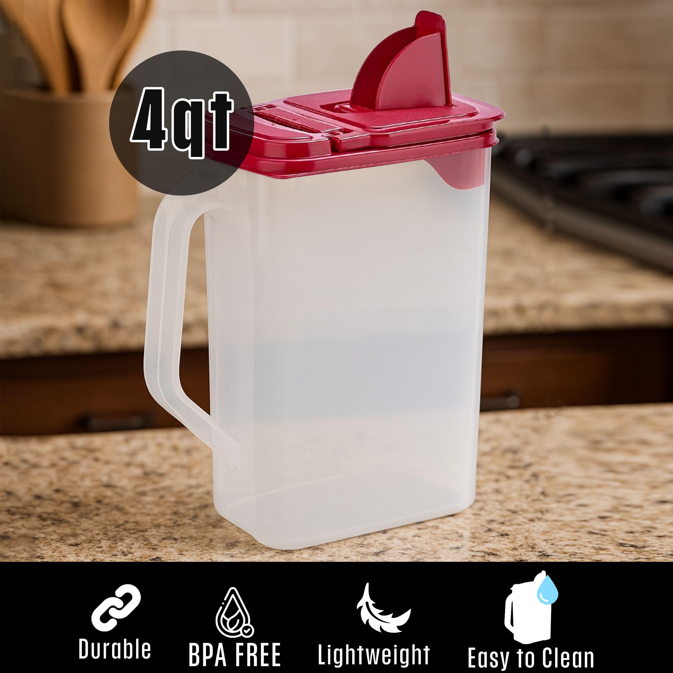 Buddeez clear body pantry storage shows ingredient levels at a glance