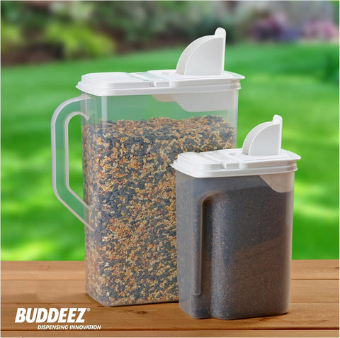 Buddeez clear walls let you monitor feeding levels at a glance.