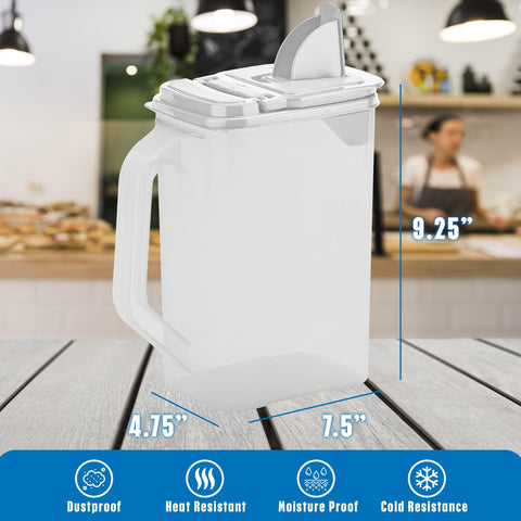 Buddeez wide lid with built-in spout simplifies pouring on demand.