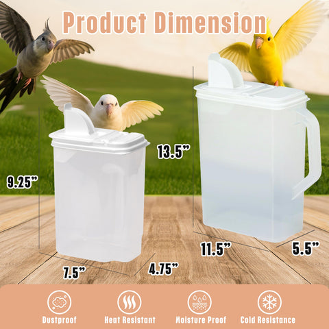Buddeez stackable bins save cabinet space while keeping pet foods organized.