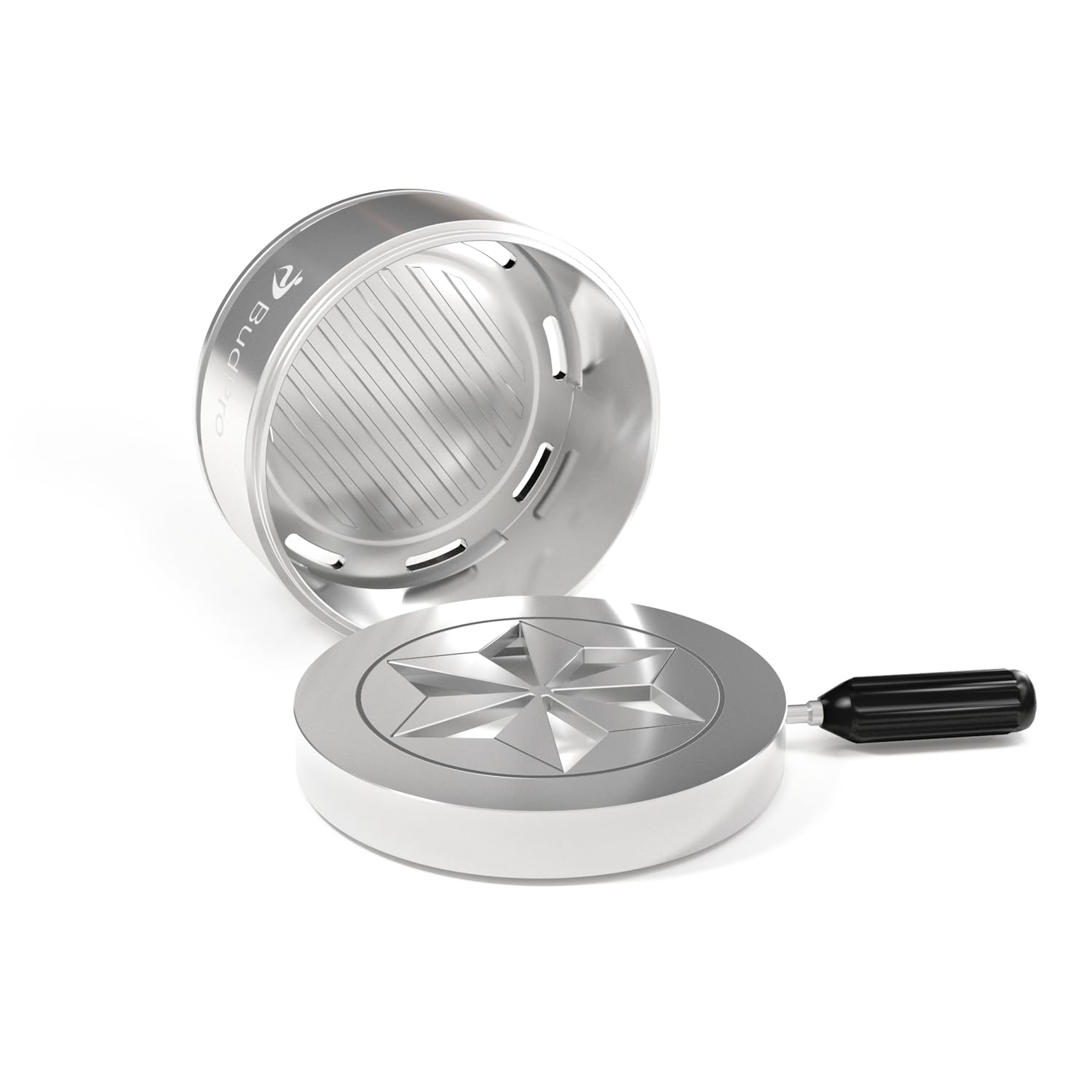 BudPro ProH3 wind-cover on hookah head enables adjustable heat for smoother draws.