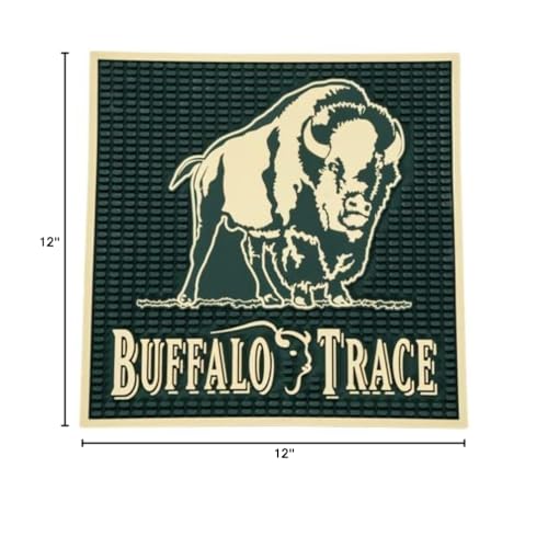 Buffalo Trace Bar Mat green close-up of rubber texture for spill control