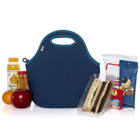 Built Gourmet Getaway lunch tote flat-bottom design prevents spills