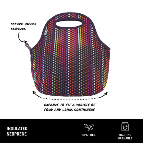 BUILT Gourmet Getaway closeup shows neoprene texture for durable, reusable use.