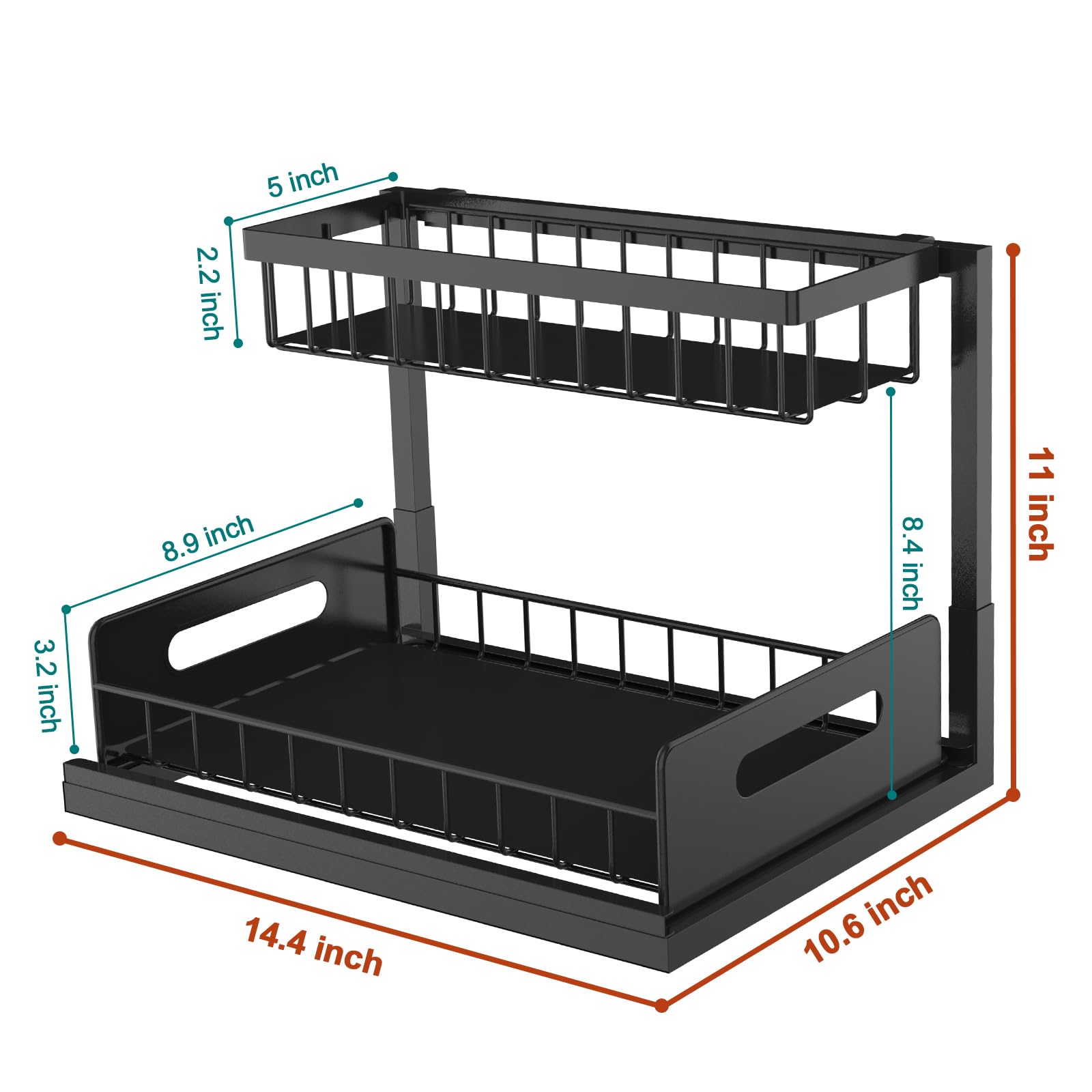 Bukfen compact dimensions 14.4 x 10.6 x 11 inches