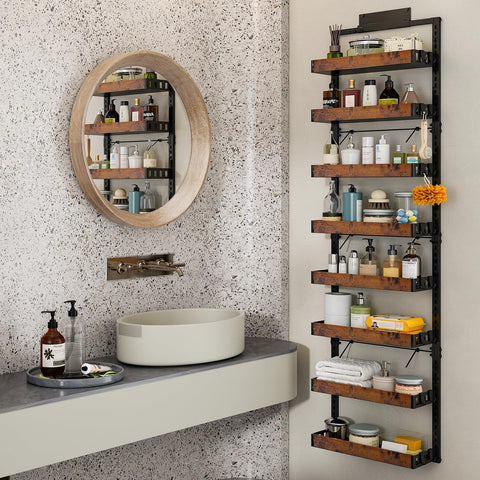 Bukfen with 16 hooks maximizes space utilization in pantry and closets.