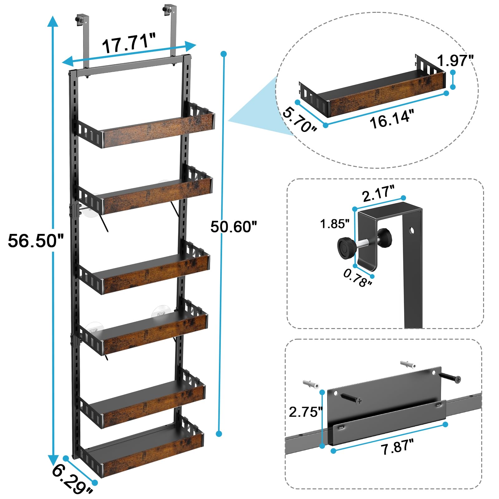 Bukfen wall-mount pantry basket 6-tier offers sturdy kitchen storage