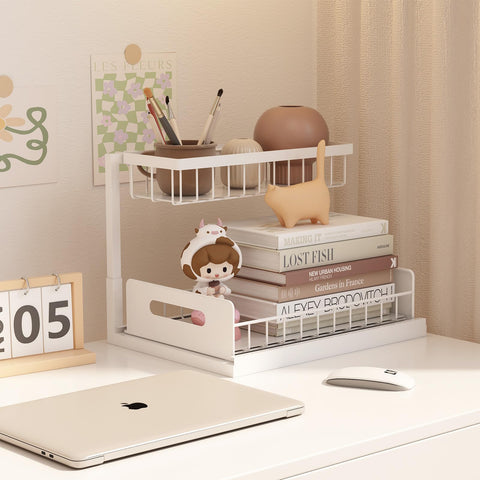 Bukfen adjustable rack arrangement helps accommodate bottles and disposals.
