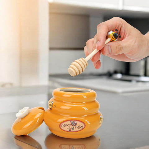 BuleVina 5 oz honey jar compact for personal honey habit.