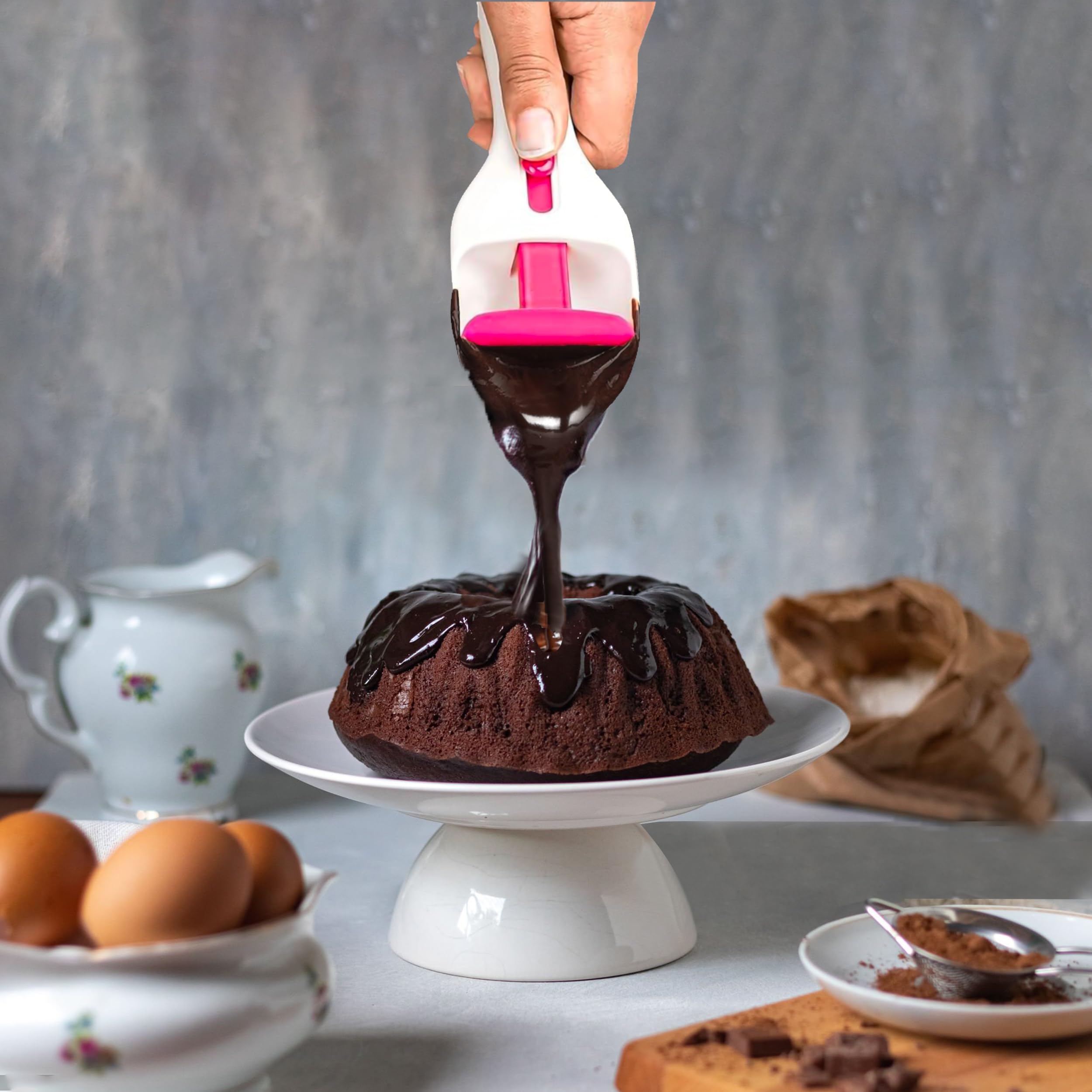 BuleVina cupcake batter tool used during family baking sessions.