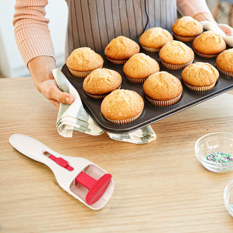 BuleVina non-stick batter spoon ready for mess-free transfers.