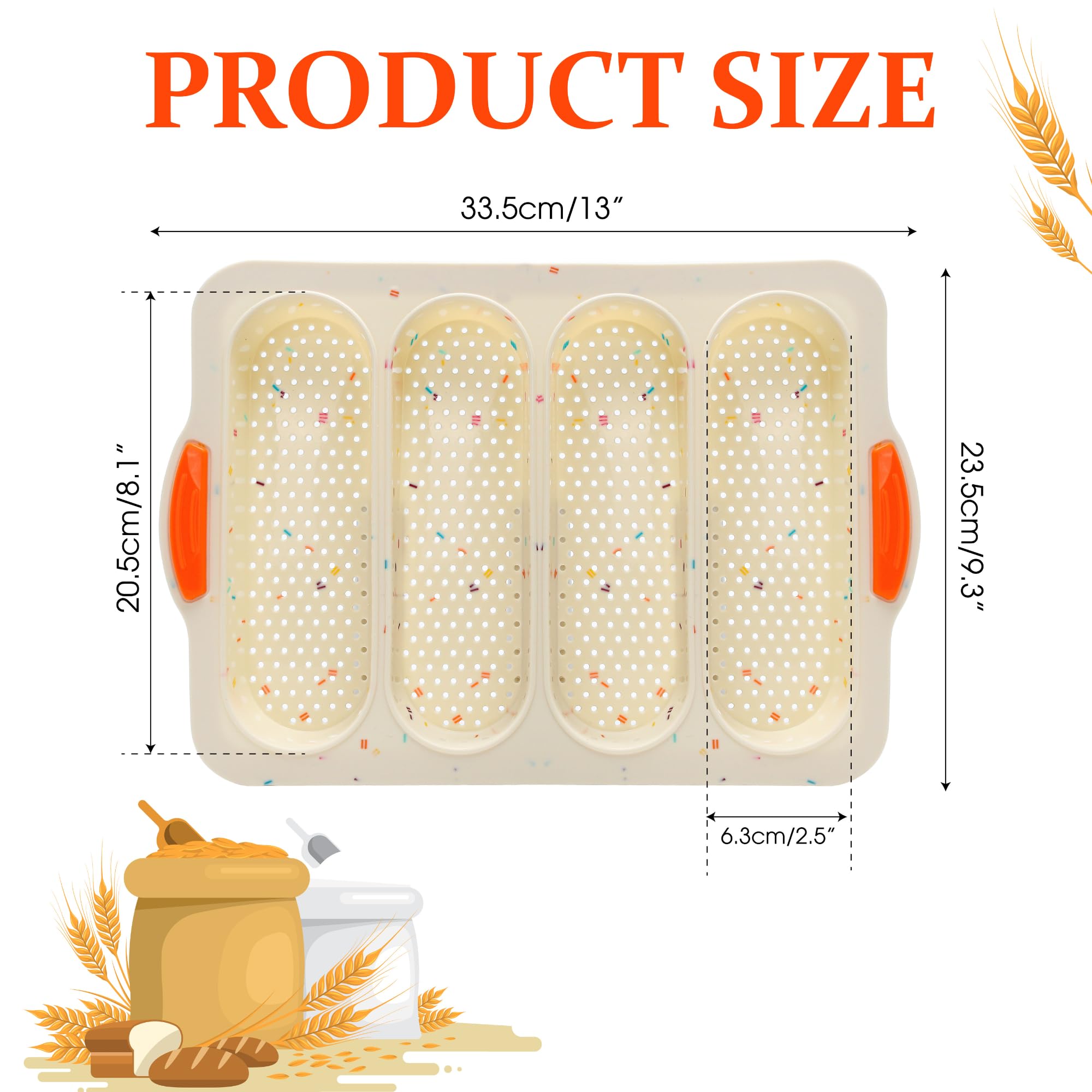 BuleVina silicone mould with nonstick release for loaves and buns