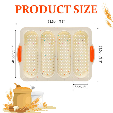 BuleVina silicone mould with nonstick release for loaves and buns