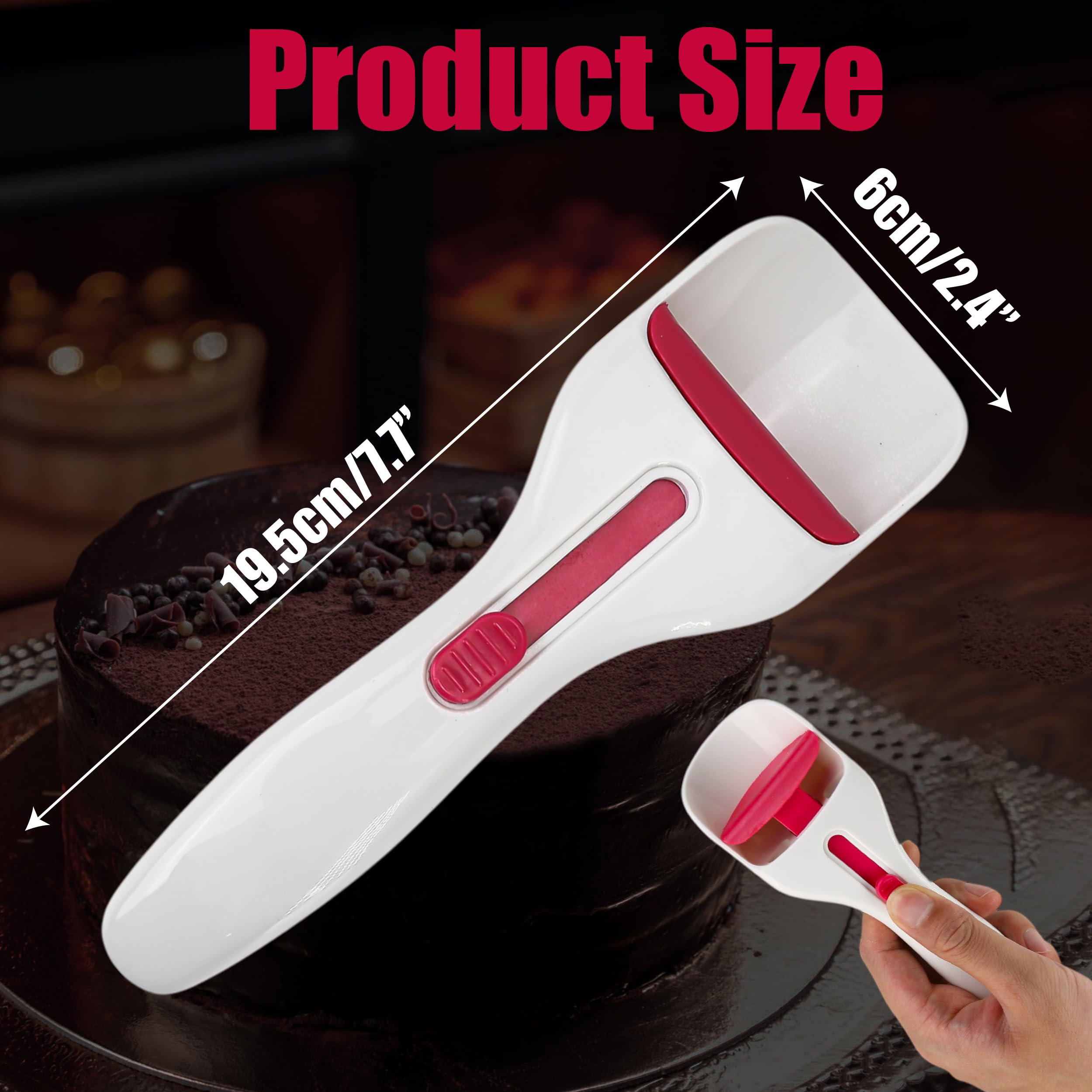 BuleVina two-piece batter dispenser showing easy one-touch release into molds.
