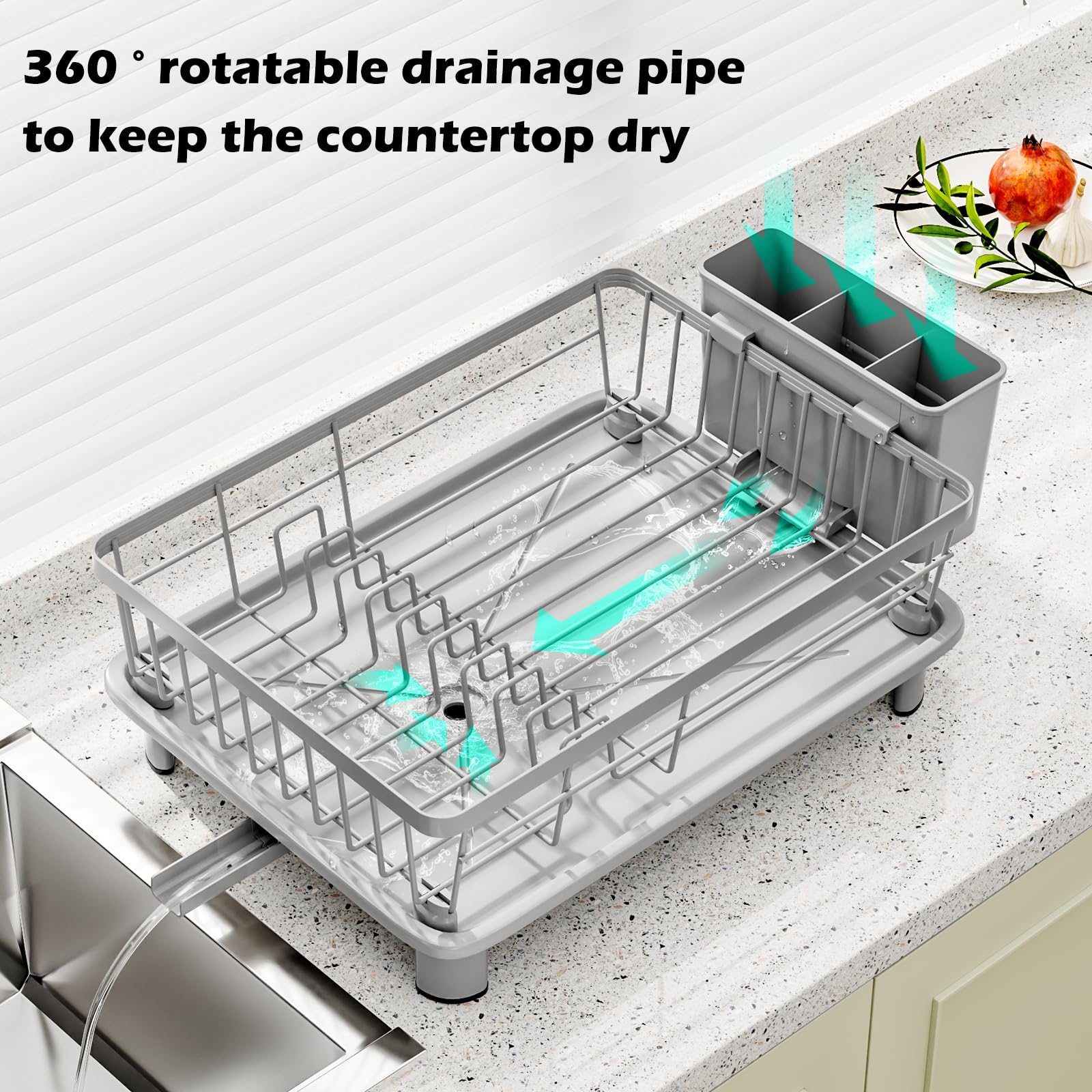 Bulijuju built-in drainage outlet channels water directly to the sink.