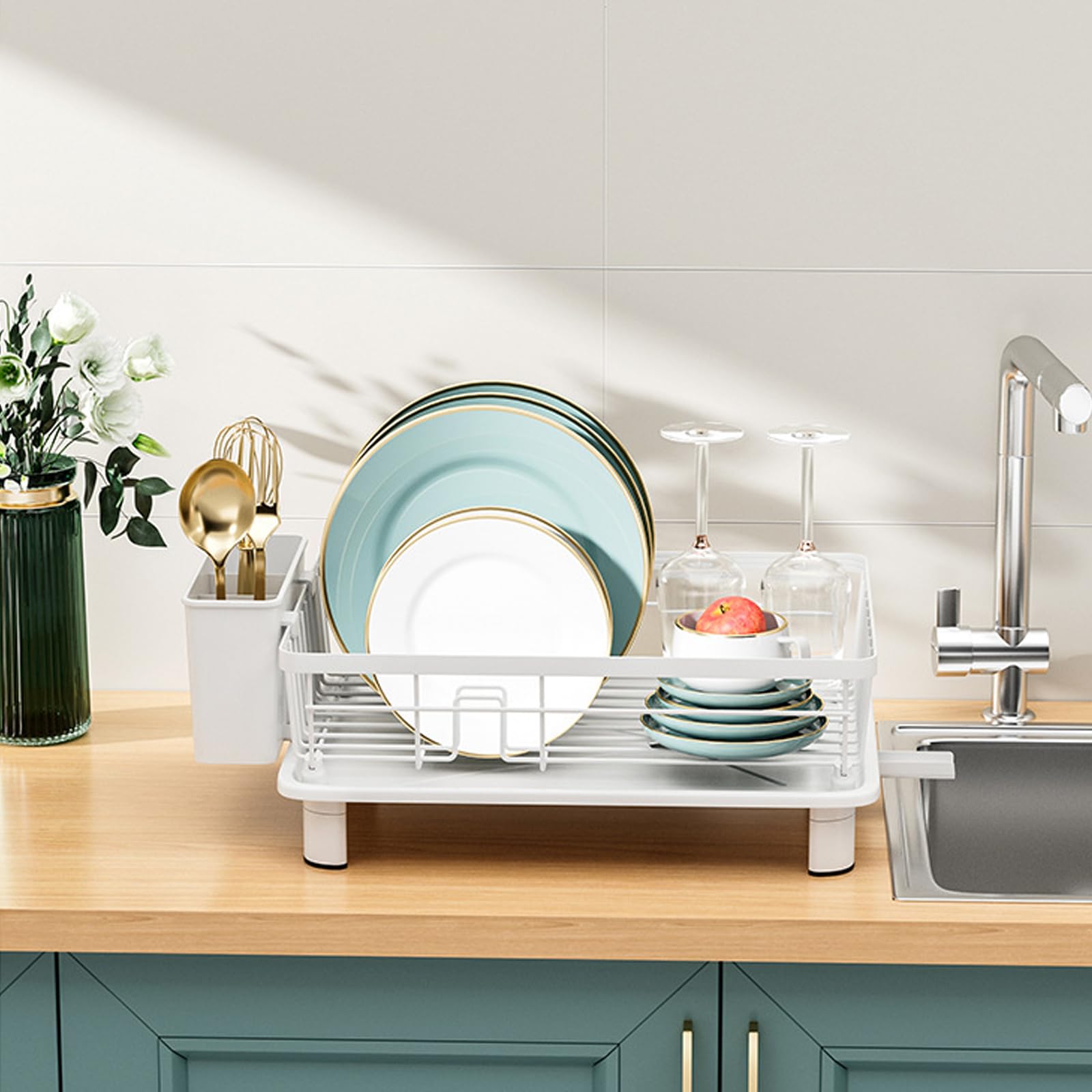 BULIJUJU silicone leg covers prevent slipping for stable countertop placement.