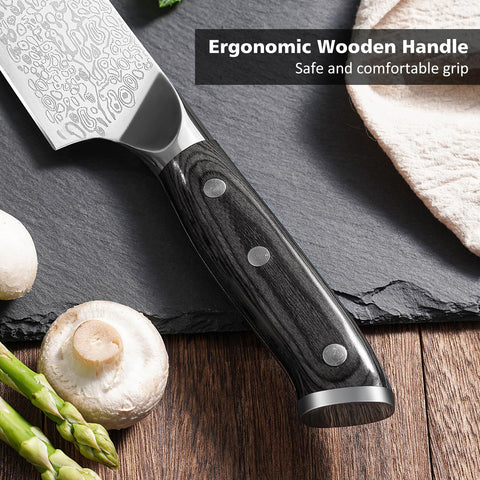 Bulofe laser-engraved blade pattern adds style and durability.