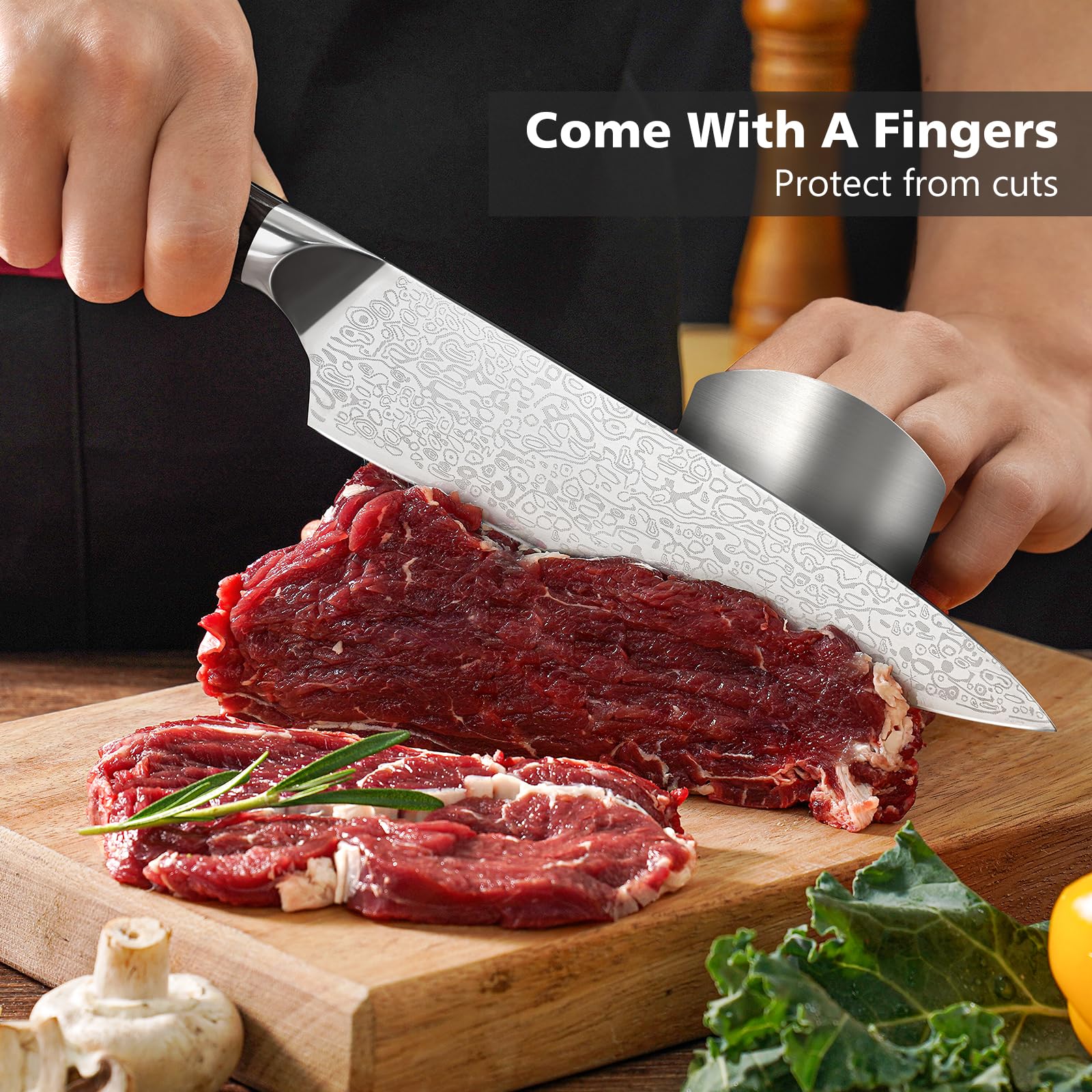 Bulofe protective blade guard keeps the knife safe when stored.