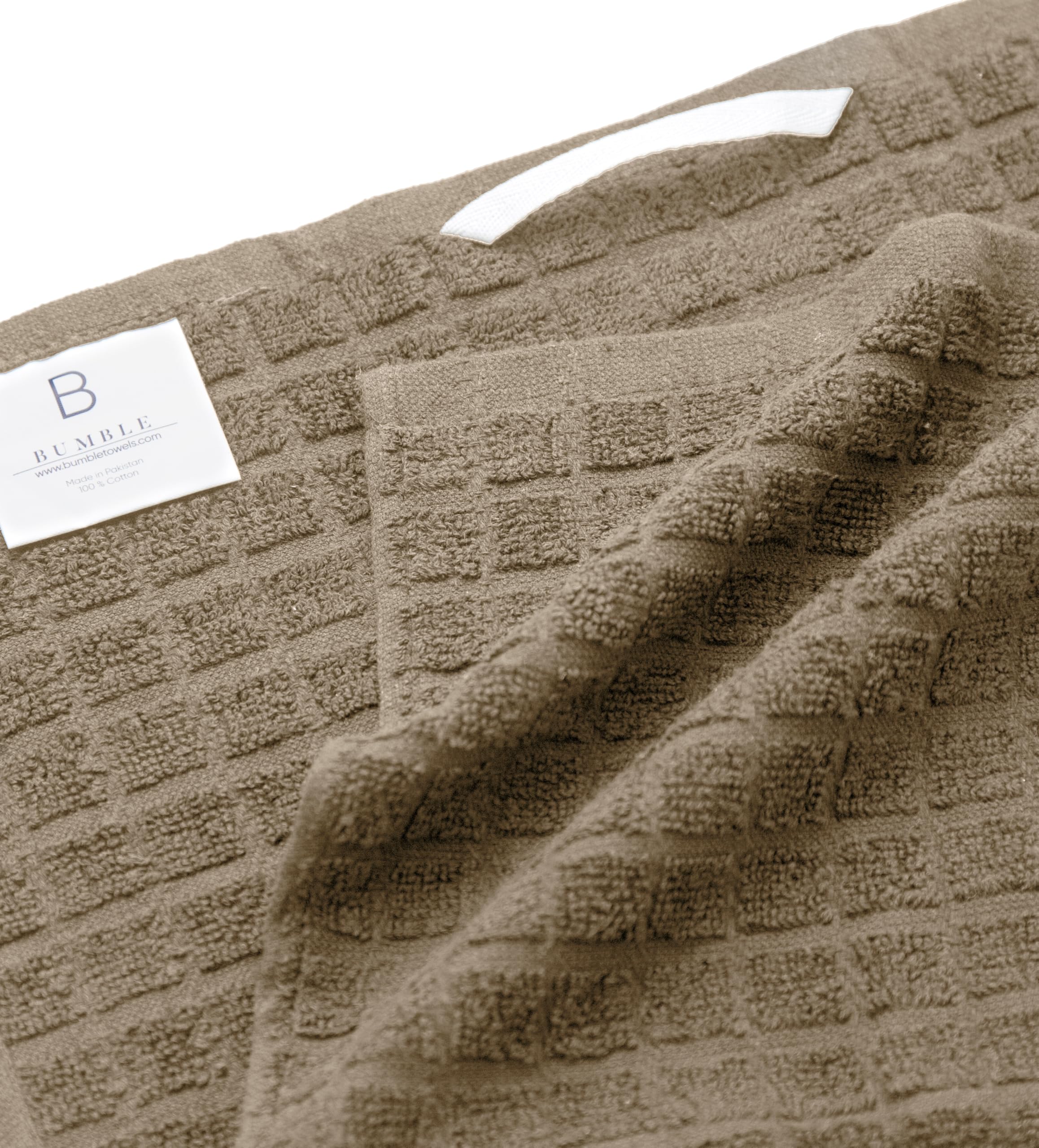 Bumble Towels 380gsm absorbent texture demonstrates quick spill absorption