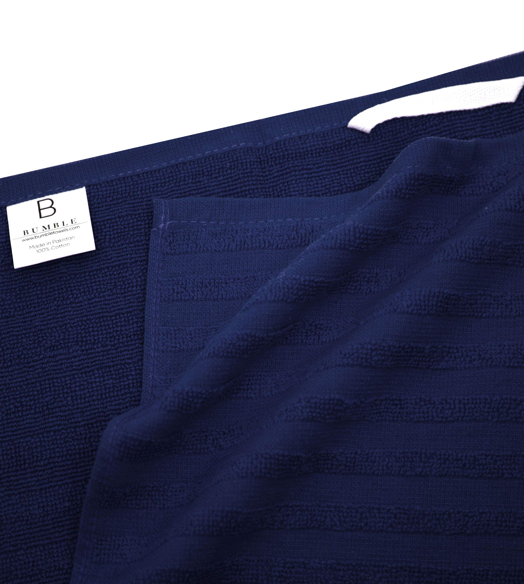 Bumble Towels hanging loop keeps towels within easy reach