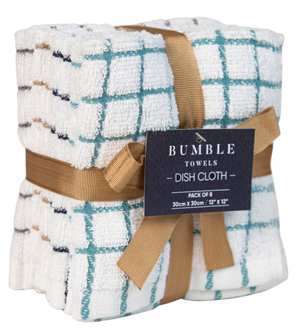 Bumble Towels multicolored checked design adds a decorative touch to your kitchen.