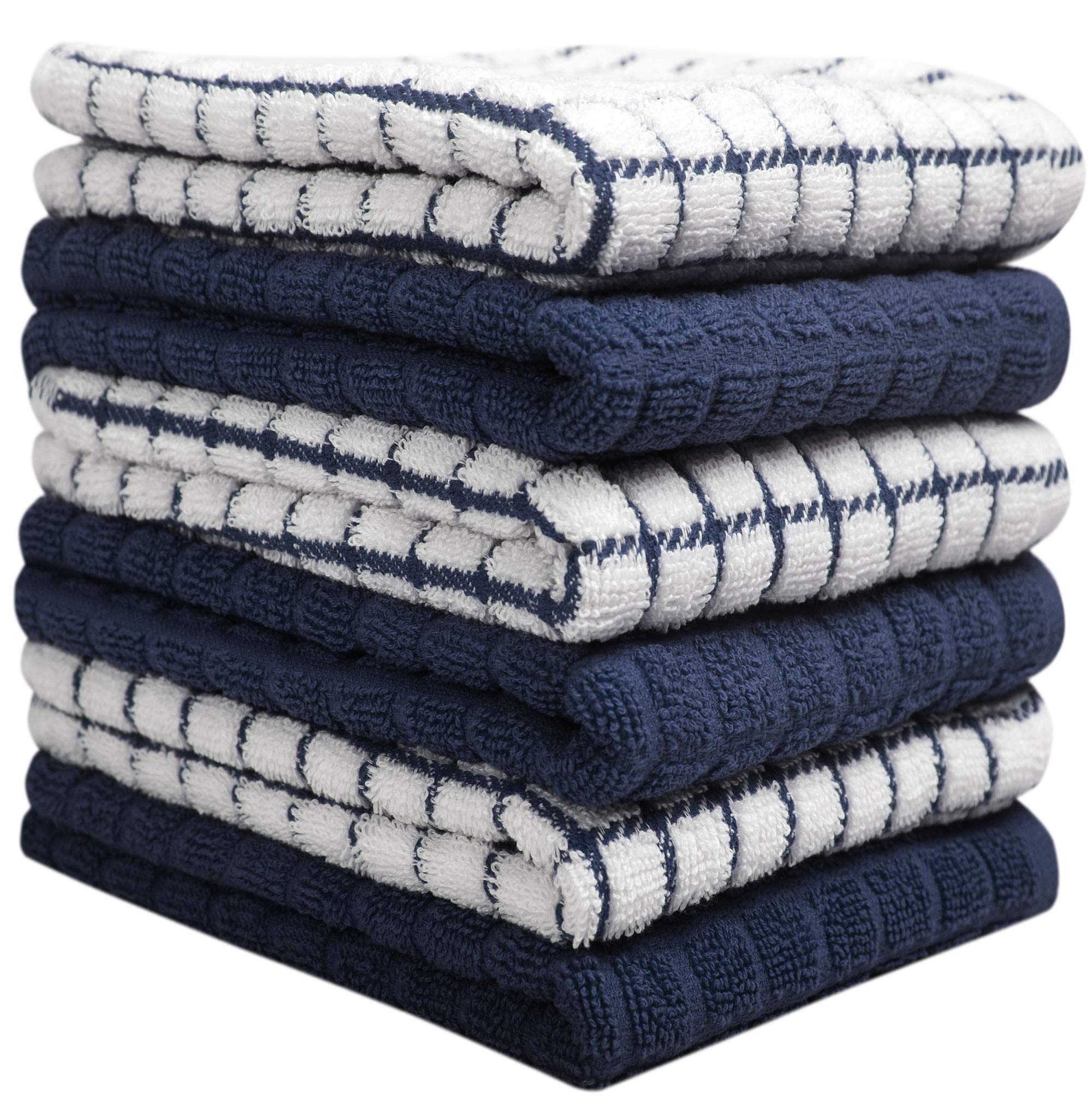 Bumble Towels navy 6-pack with tote bag ready for gifting