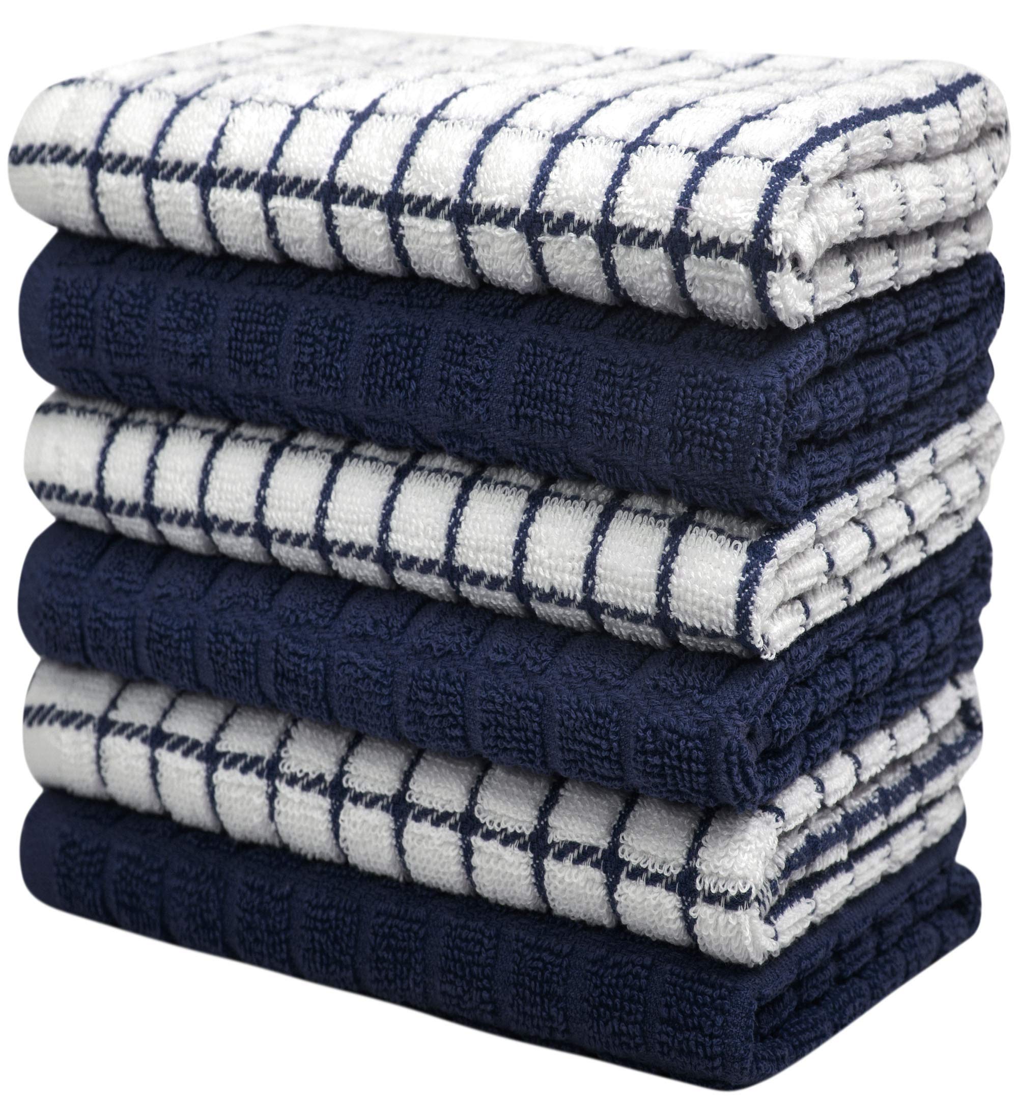 Bumble Towels navy close-up of 380GSM cotton weave for durability