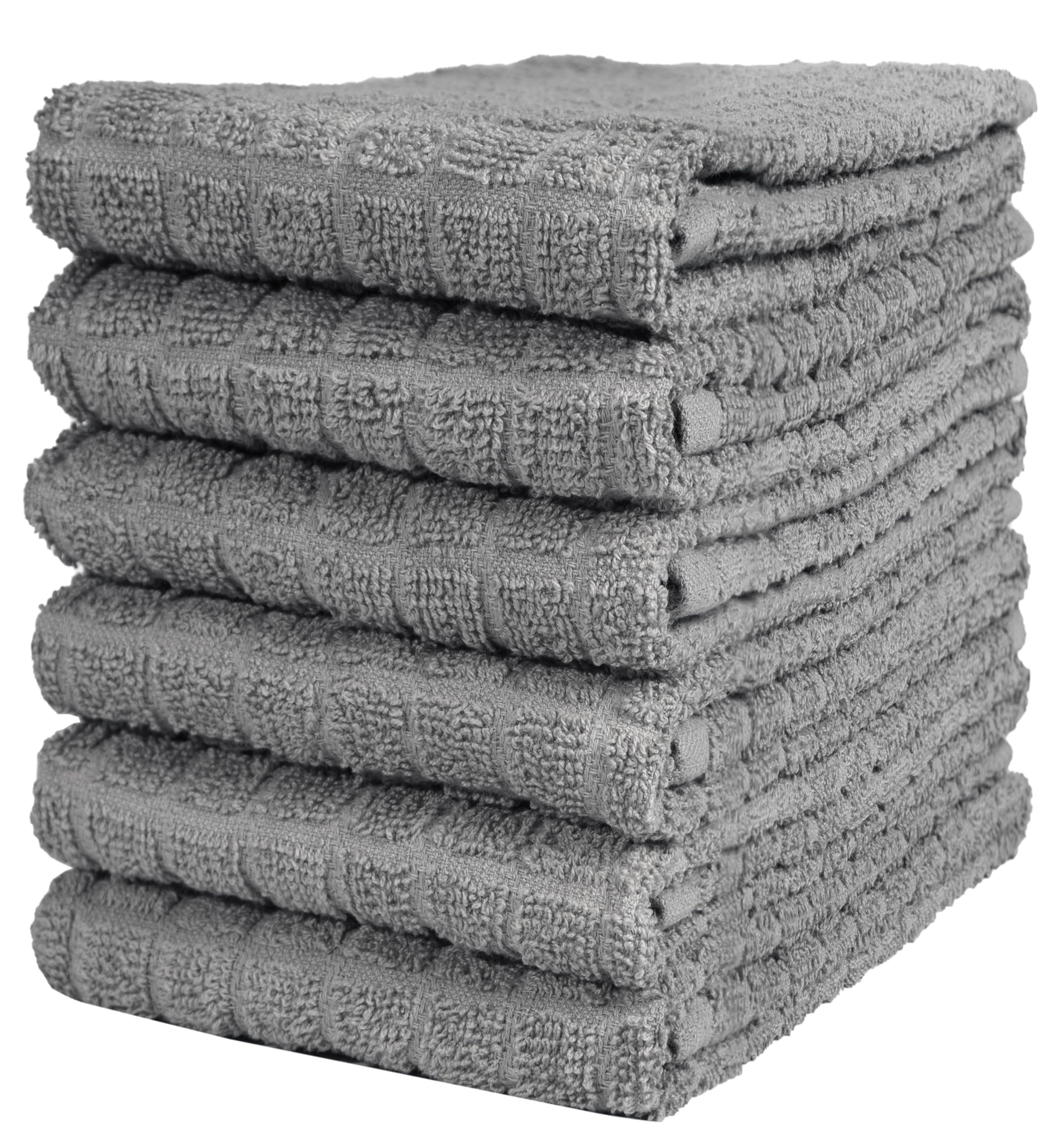 Bumble Towels premium kitchen towels stacked for quick dish drying.