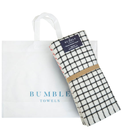 Bumble Towels with included tote bag offers portable kitchen styling.