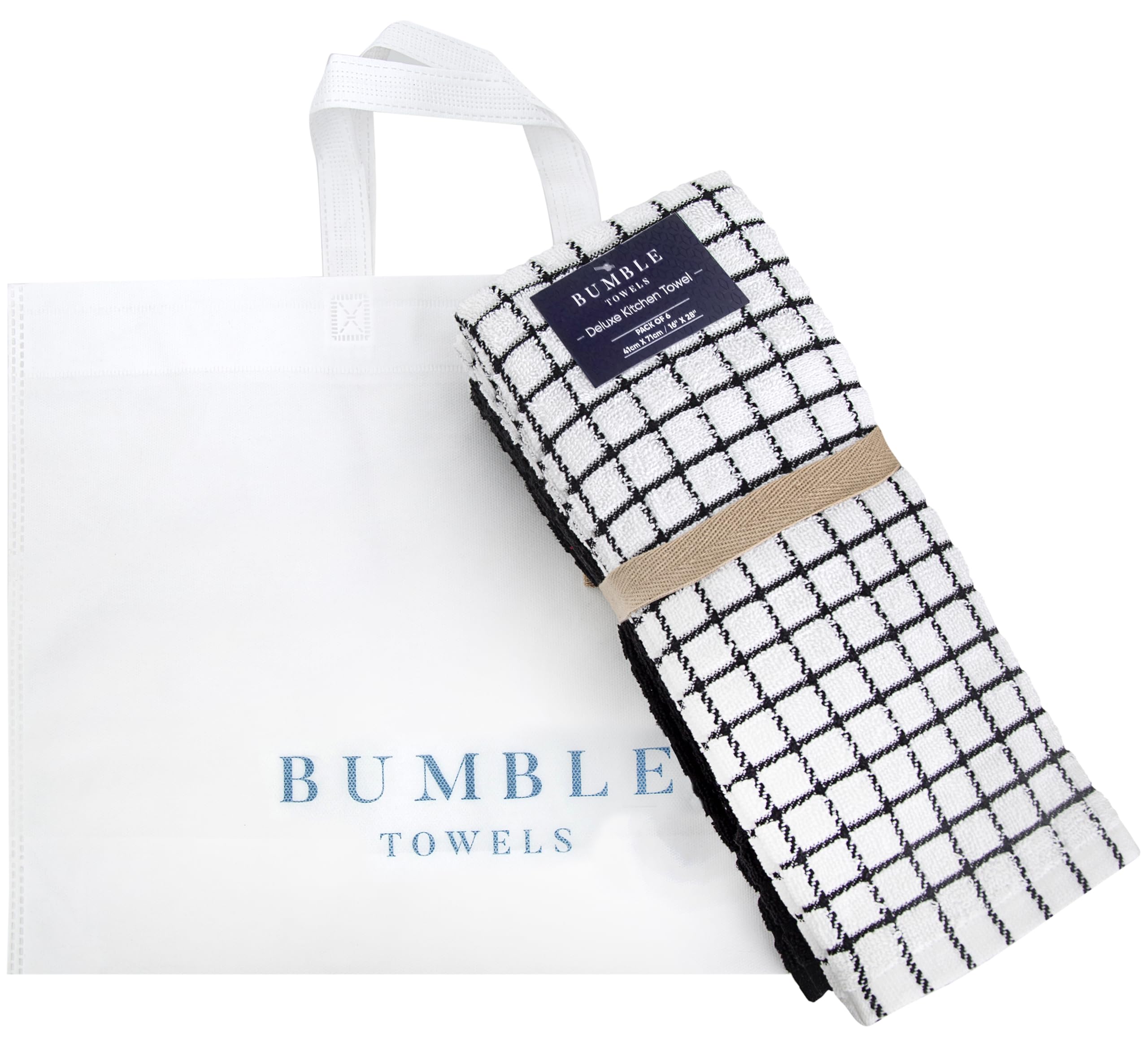 Bumble Towels tote bag included for convenient storage and gifting