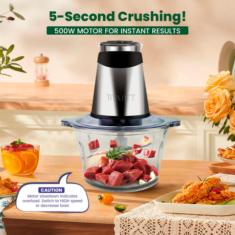 BUMET 8-cup stainless steel bowl for versatile processing