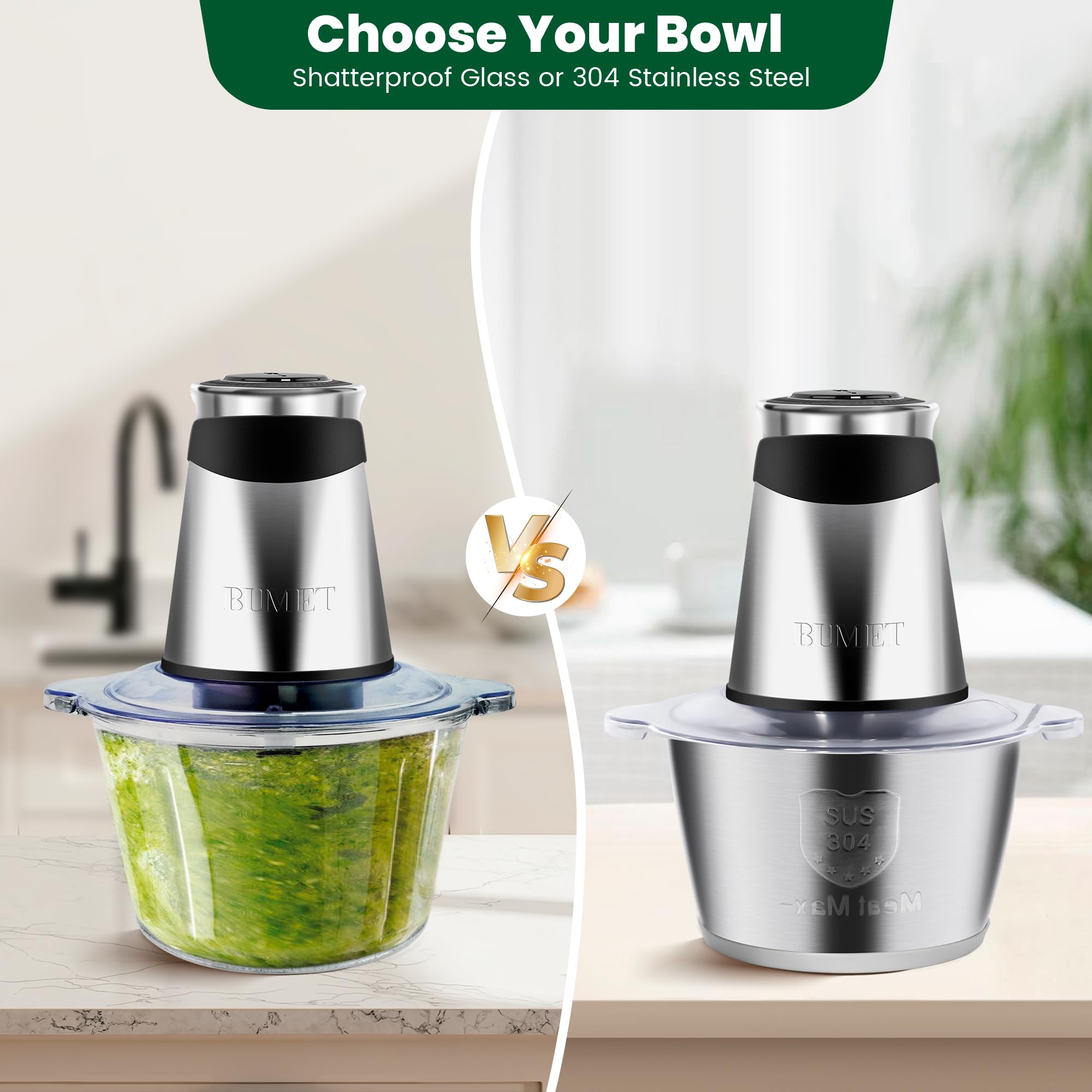 BUMET dual-speed control system for soft and hard ingredients