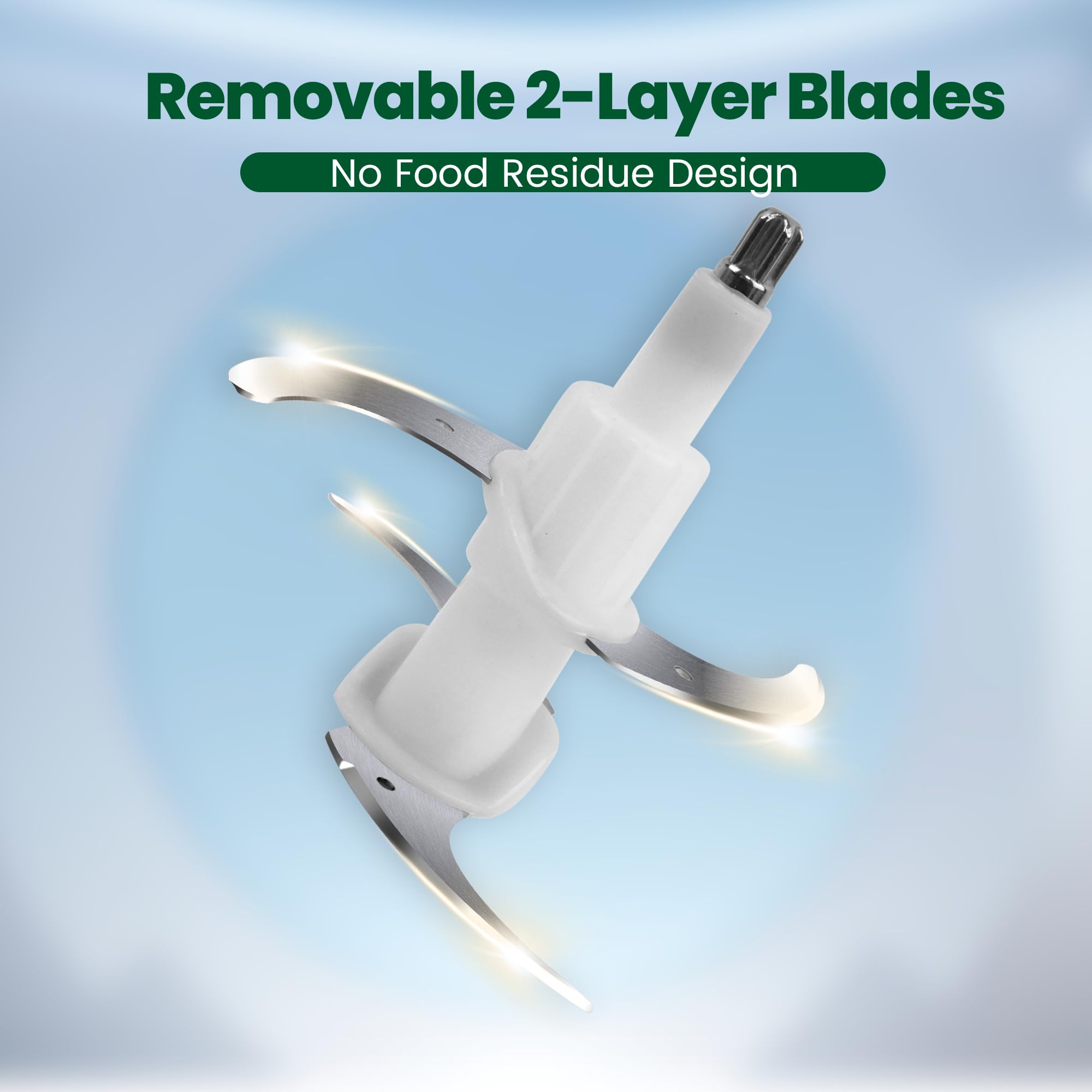 BUMET four sharp blades ready for precise mincing and chopping