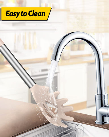 Bundlepro anti-scald silicone handle for a comfortable cooking grip.