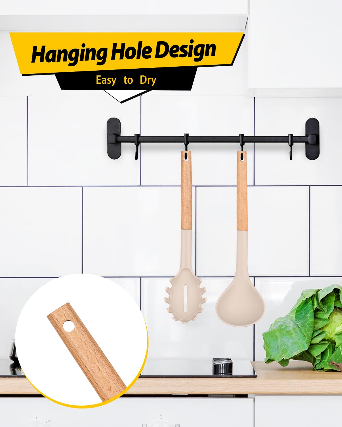 Bundlepro deep spoon holds soup for easy ladling.