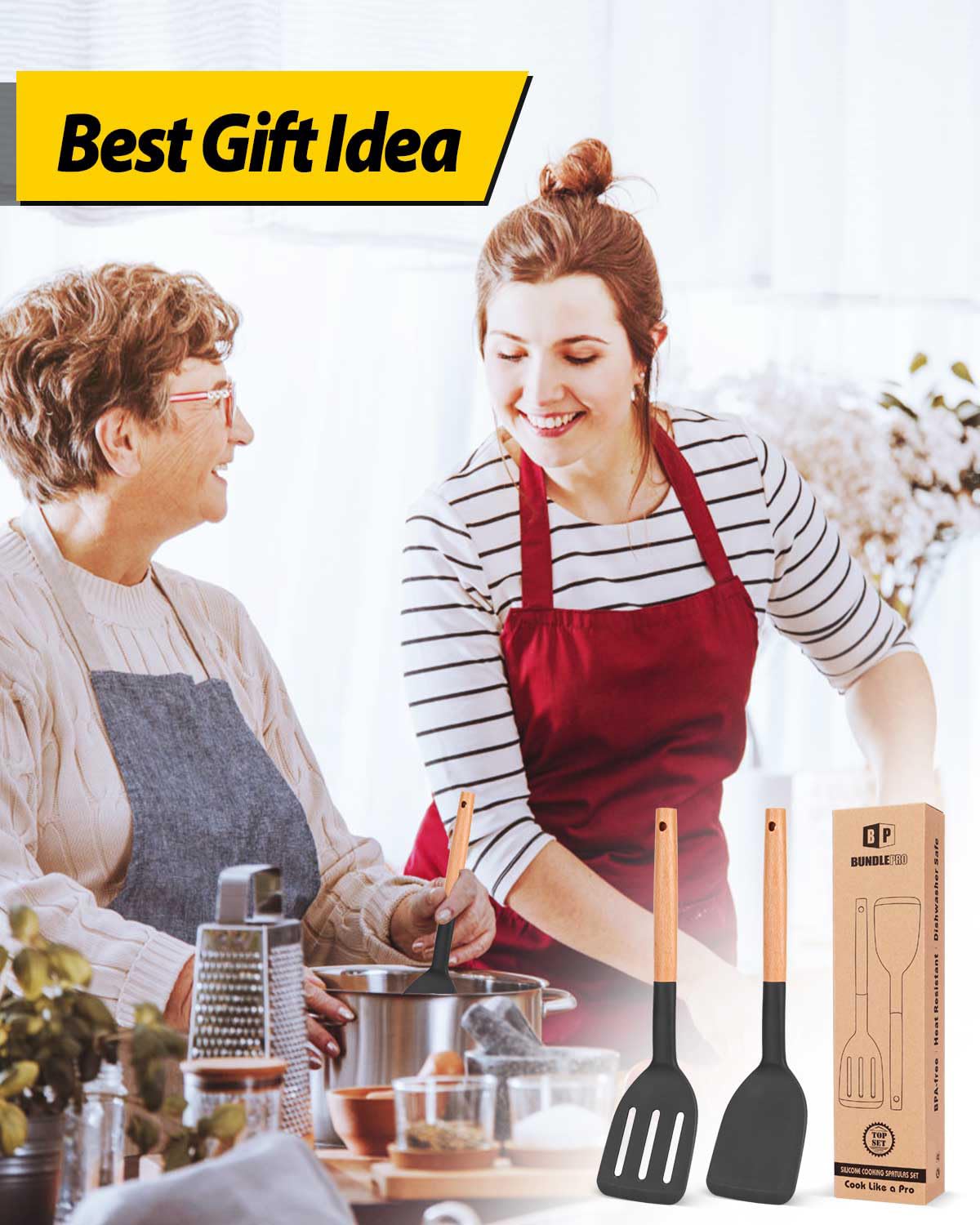 Bundlepro spatulas ideal for flipping, frying, and baking tasks