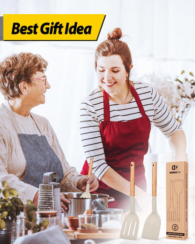 Bundlepro spatula set features a hanging hole for organized, air-dried storage.