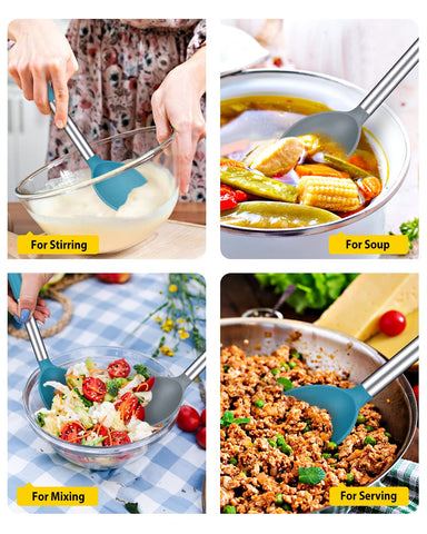 Bundlepro heat-resistant kitchen utensils feature steel core for durability and reliable serving.