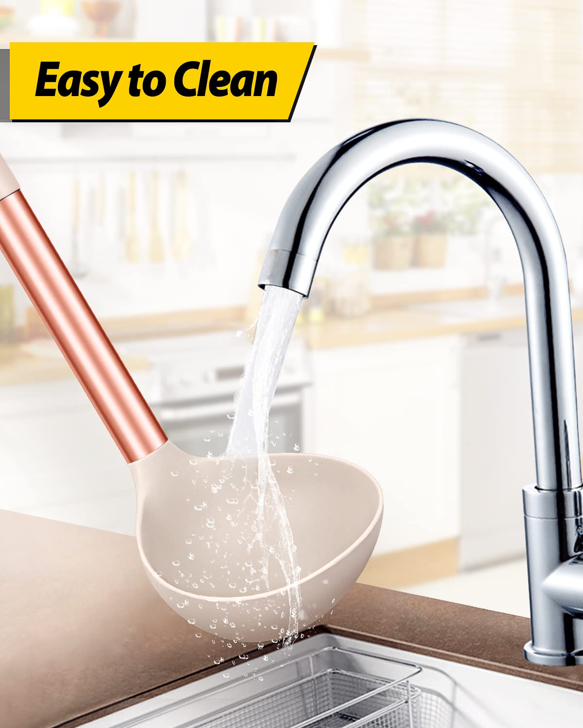 BundlePro heat-resistant ladle keeps heat-accurate control during cooking