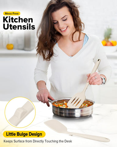 Heat-resistant khaki spatula from Bundlepro prevents melting and warping
