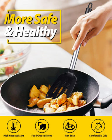 Bundlepro high-heat resistant silicone head prevents melting during cooking