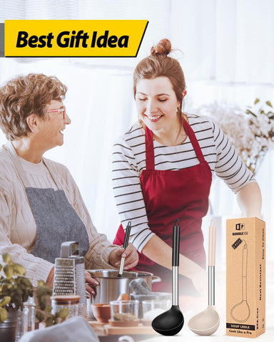 Bundlepro ladle spoon modern color option complements various kitchen styles.