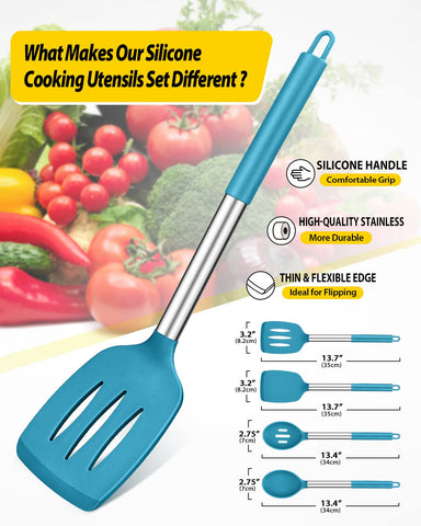 Bundlepro large solid spatulas ideal for flipping and turning foods