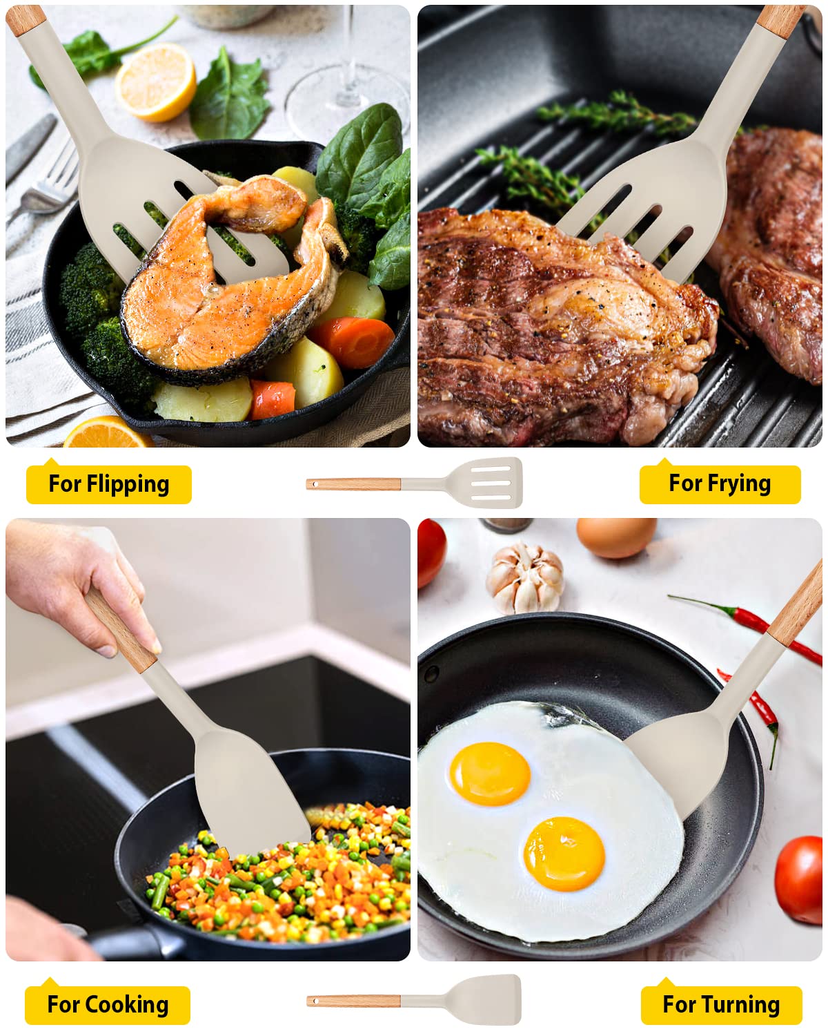 Bundlepro non-stick slotted spatula drains fats while protecting coatings.