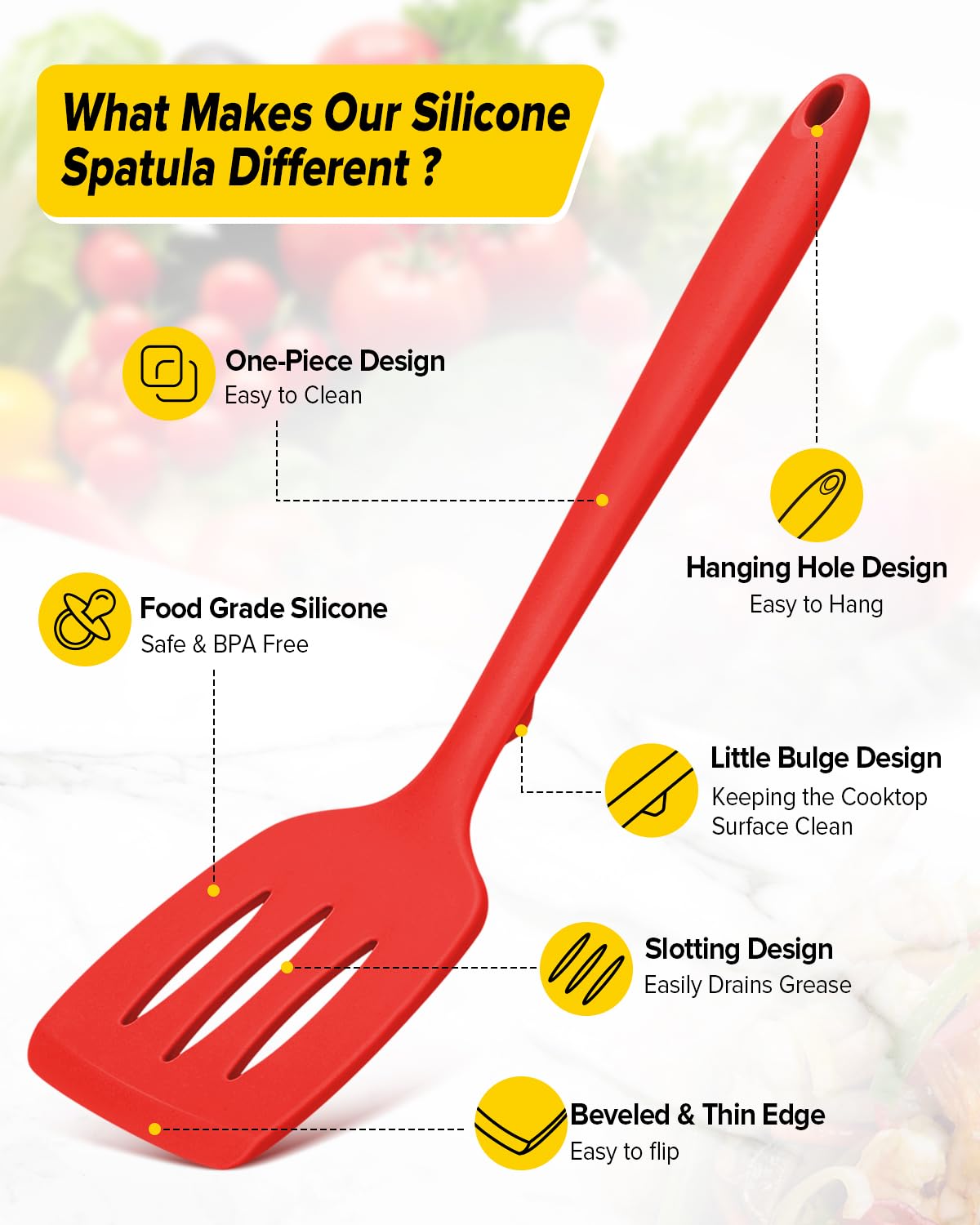 BUNDLEPRO one-piece design spatula red prevents rust and leaks