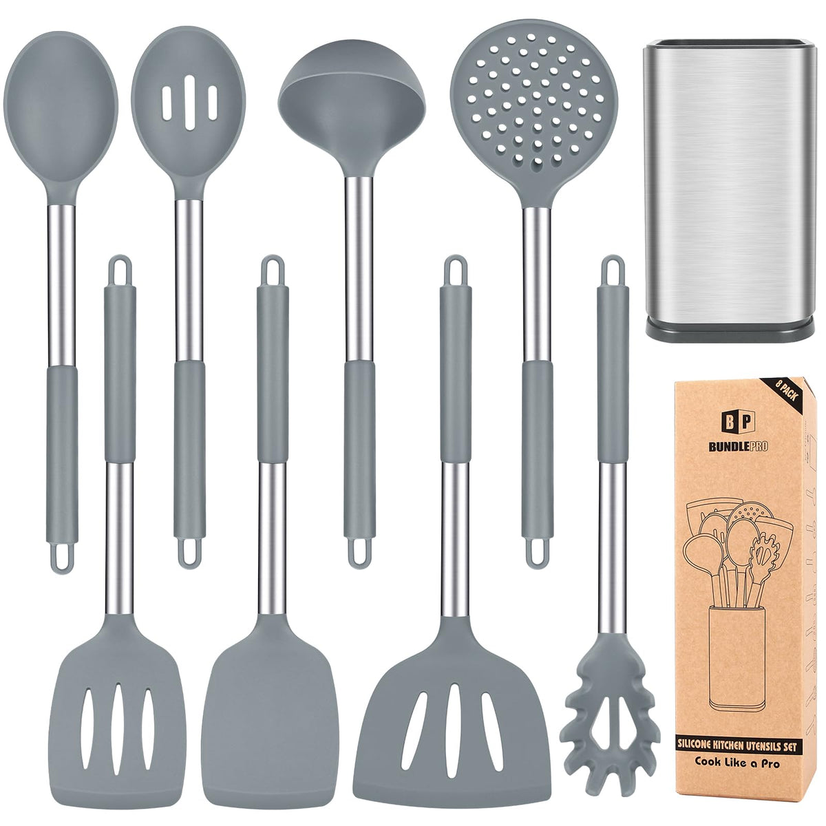 Bundlepro silicone spatula for non-stick cookware and coatings protection.