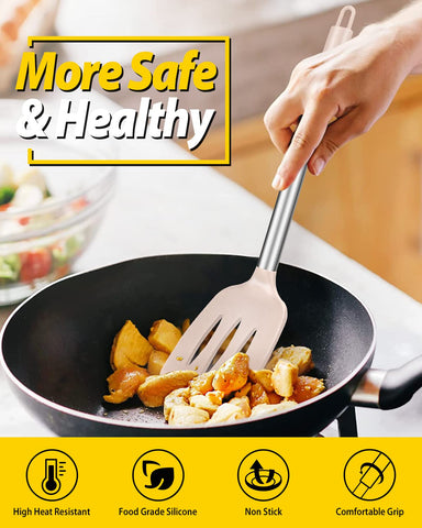 Bundlepro silicone spatula with hanging hole design for easy drying and storage