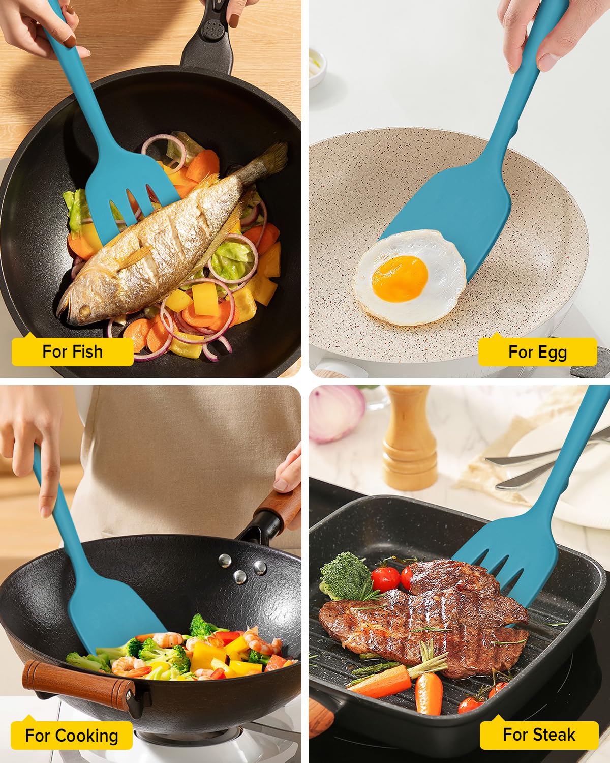 Bundlepro non scratch blue spatula protects nonstick surfaces