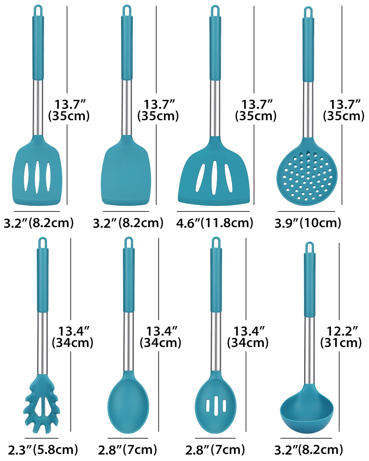 BUNDLEPRO solid silicone spatula ideal for stirring without scratching coatings