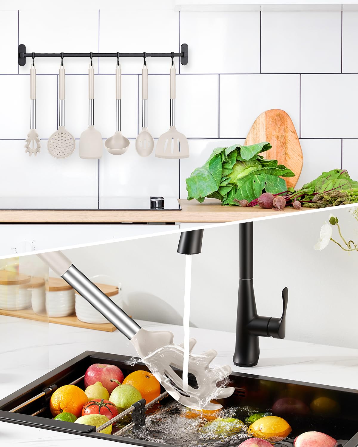 BundlePro pasta fork grips noodles securely with saw teeth.